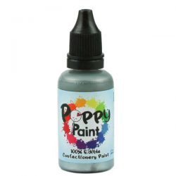 Poppy Paints Gray Edible Cake Paint - 30 ml (1 fl oz)