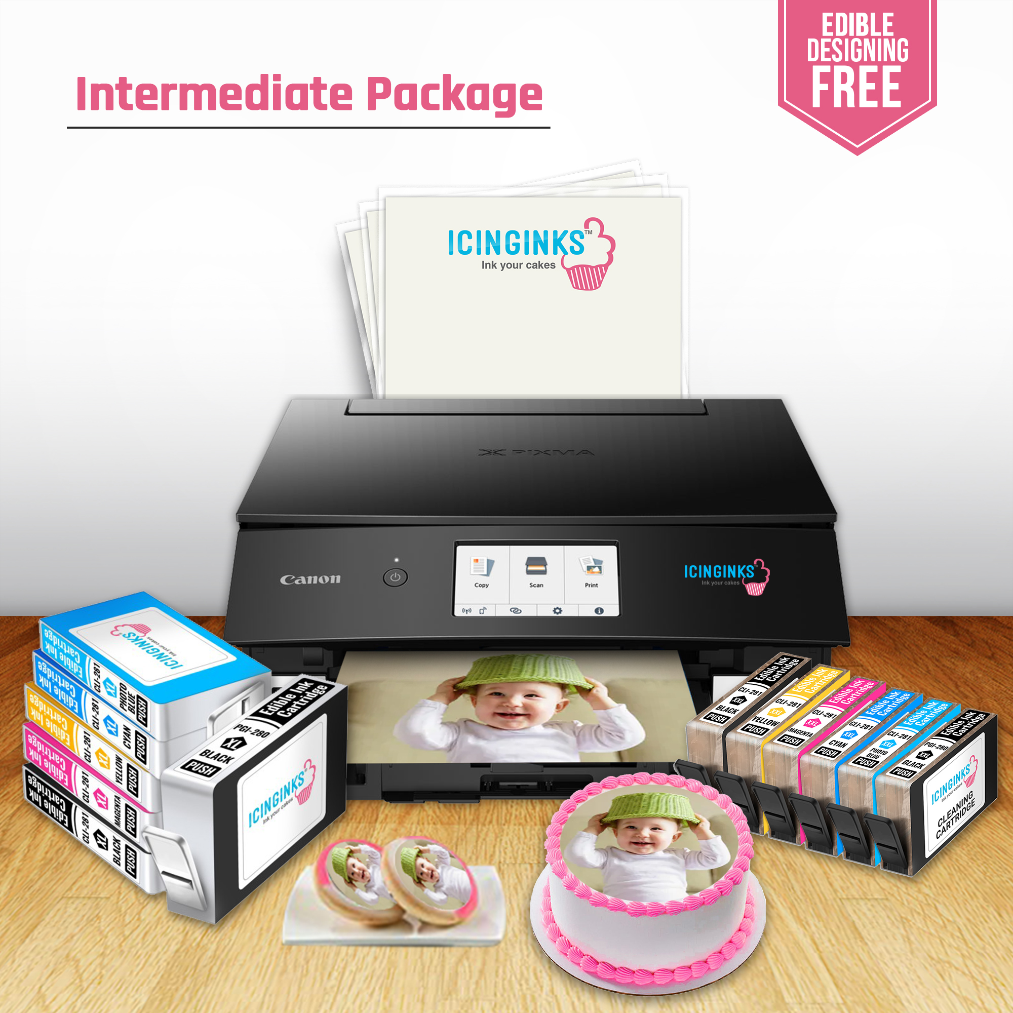 Top Loader Best Canon Edible Ink Printer Package Cartridges Frosting 