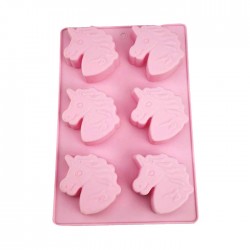 Icinginks 6 Cavities Unicorn Shaped Cake, fondant, chocolate baking Silicone Mold 