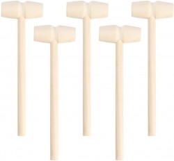 Mallet Hammers For Edible Design, Set of 5 Wooden Mallet Hammers, 5.5
