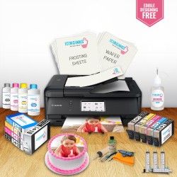 ICINGINKS<sup>®</sup> Professional v2.0 Edible Ink Printer Bundle Package including Canon Pixma TR8620 Wireless Comes with Icinginks Edible Cartridges and frosting sheets