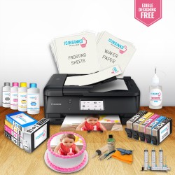 Tech Deals Cake Topper Image Printer, Edible Ink & Edible Paper Bundle, Black