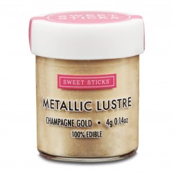 Edible Lustre Dust Metallic Champagne Gold 4 Grams 0.140z Cake Dust By Sweet Sticks