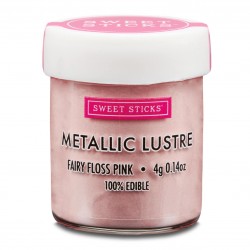 Edible Lustre Dust Metallic Fairy Floss Pink 4 Grams Cake Dust By Sweet Sticks