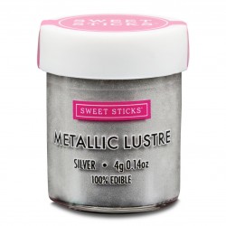 Edible Lustre Dust Metallic Silver 4 Grams Cake Dust By Sweet Sticks