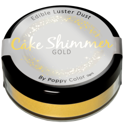 Gold Cake Shimmer By Poppy Paints Edible Luster Dust