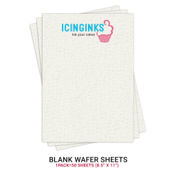 Icinginks™ Prime Blank Edible THICK Wafer Sheets Pack A4 size - 50 sheets 0.60mm thickness