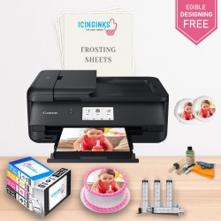 PC Universal Edible Printer Bundle- New wireless Printer with Edible Paper.  Ink & 16 pcs Pastry bag, stainless steel pastry tips set 