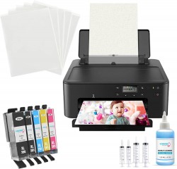 Icinginks Latest Topper Image Cake Printer Package, 25 Wafer Papers, 12 Sugar Sheets, Set of Cartridges, Printhead Flush Cleaning Kit Bundle System