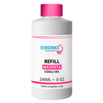 240ml or 8OZ MAGENTA Color Icinginks™ Edible Ink Refill Bottle for Canon Printers