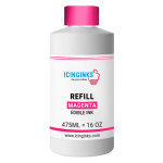 475ml or 16OZ MAGENTA Color Icinginks™ Edible Ink Refill Bottle for Canon Printers