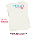 Icinginks™ Prime Blank Edible CARDSTOCK Extra Thick Wafer Paper Pack A4 size - 50 sheets 0.80mm thickness