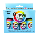 Poppy Paint 4Pc Vibrant Set Kit - Each bottle 30 ml (1 fl oz)