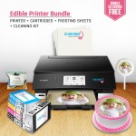 Edible printer bundle Compatible with Canon wireless - Icinginks Edible Ink Cartridges, Frosting Sheets, Edible Cleaning Kit, Free Image Designing Lifetime, Cake Printer, Edible Image Printer by Icinginks