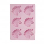 Icinginks 6 Cavities Unicorn Shaped Cake, fondant, chocolate baking Silicone Mold 