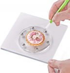 Icinginks Acrylic Cookie Decorating Turntable Swivel for Sugar Cookies, cupcakes Royal Icing With Anti-Slip Silicone Mat