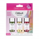 Magnolia Kitchen Pack 15ml each bottle - Moss Green, Antique Gold, Magnolia edible paint, edible art paint, edible food coloring, cookie paint, cake paint 