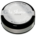 Silver Cake Shimmer By Poppy Paints Edible Luster Dust 
