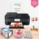 Icinginks WIDE Format Edible Image Printer System Package Includes Canon PIXMA TS9520, Frosting Sheets, Set Of Edible Cartridges, Printhead Cleaning kit