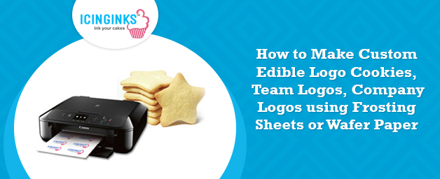 How to make Custom Edible Logo Cookies, Team Logos, Company Logos using Frosting Sheets or Wafer Paper