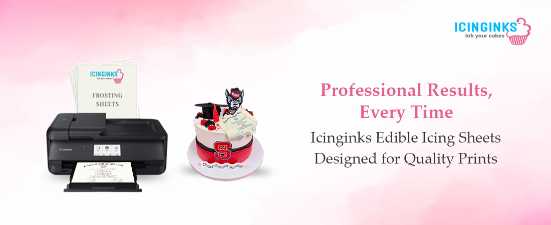 Get flawless prints every time with Icinginks edible icing sheet.