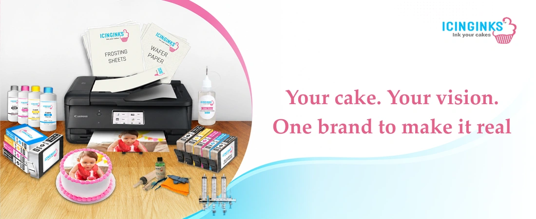 Icinginks edible ink cartridges Poppy Paints frosting sheets complete cake decorating supplies USA 