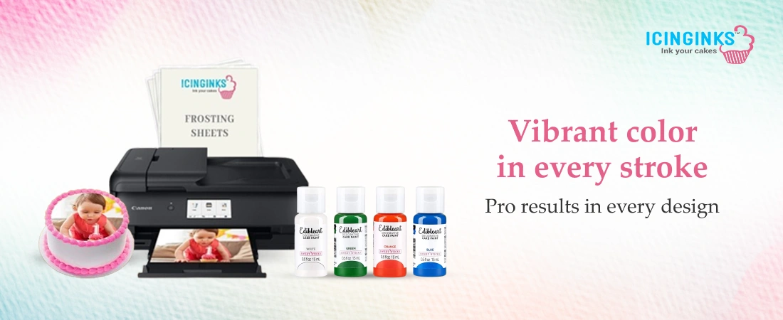 Icinginks edible printer and edible sheet support custom cake designs with high-quality results 