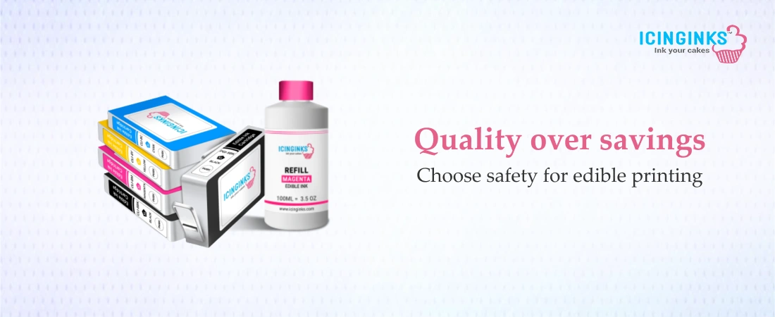 Premium edible ink cartridges from Icinginks for safe, vibrant cake decorating and edible printing solutions.