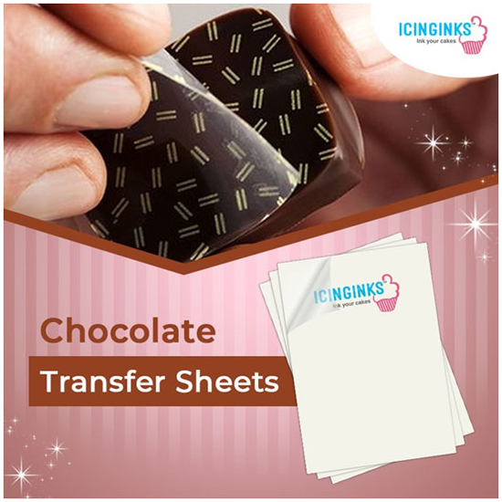 Unprinted Chocolate Transfer Sheets (ready for print) - includes 25 transfer  sheets - Inkedibles