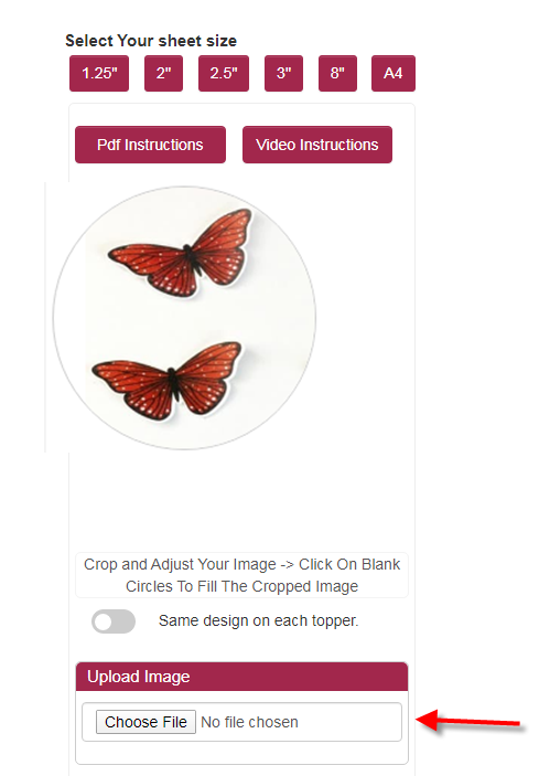 Upload Image - Custom Edible Image Printing