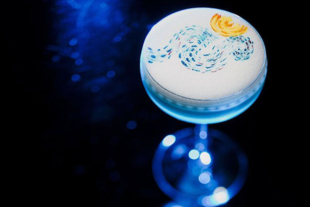 Foam Cocktails with Printed Cocktail Toppers 